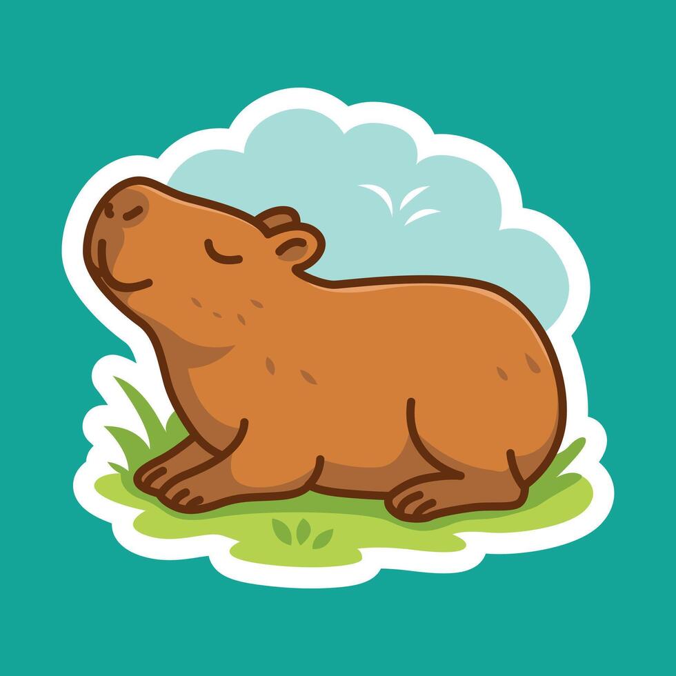 Cute and Calm Capybara Moments vector