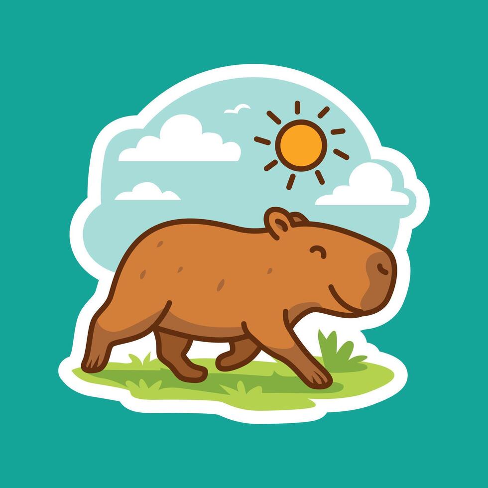 Chill Capybara Vibes vector