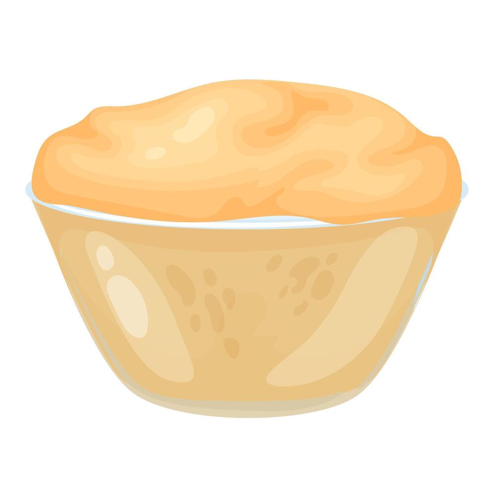 Different dough. Rolled out dough with a rolling vector