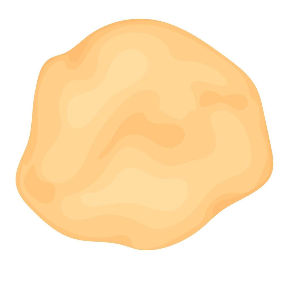 Different dough. Rolled out dough vector