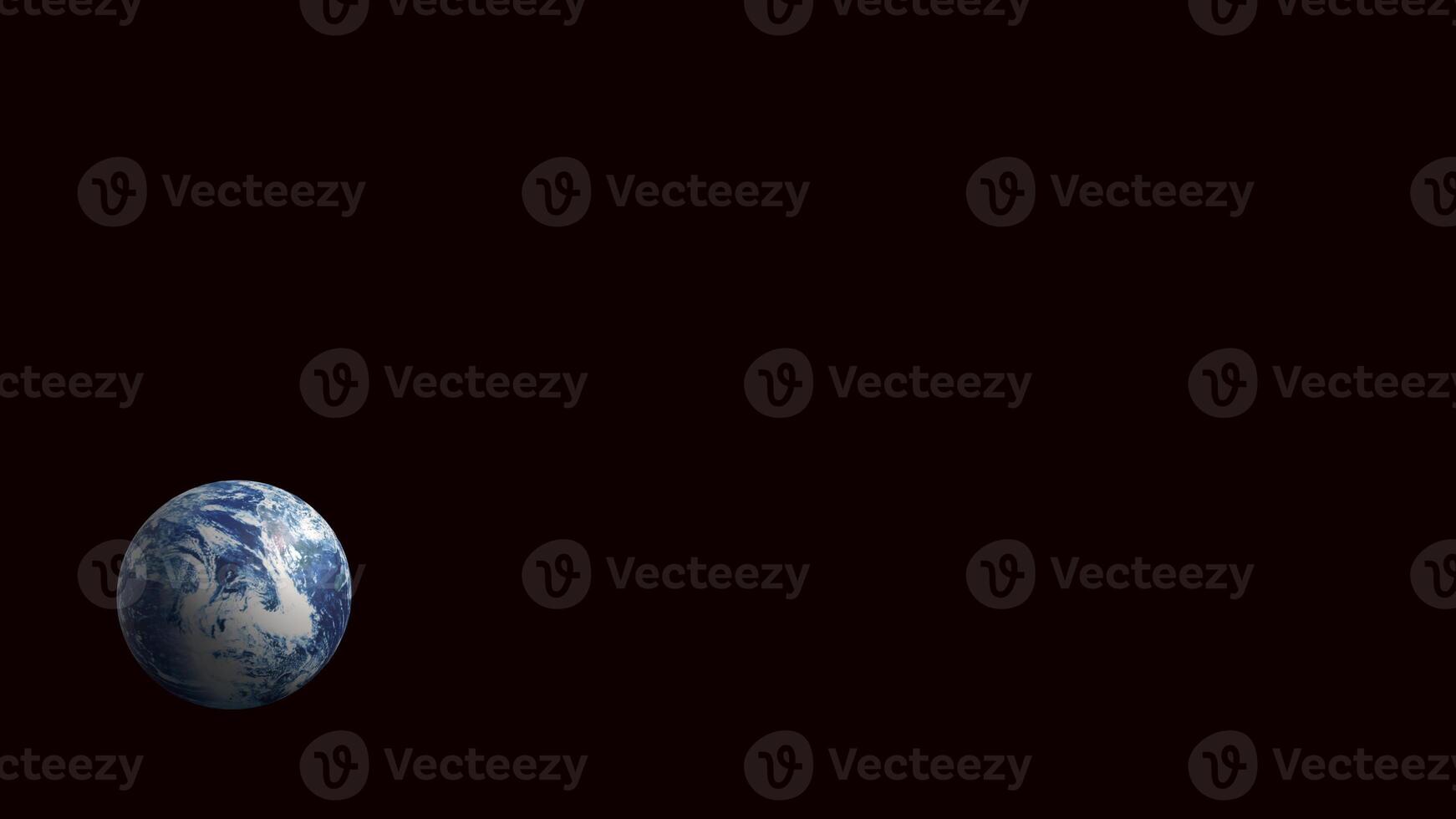 World on Black Background for education or sci concept 3d Rendering . photo