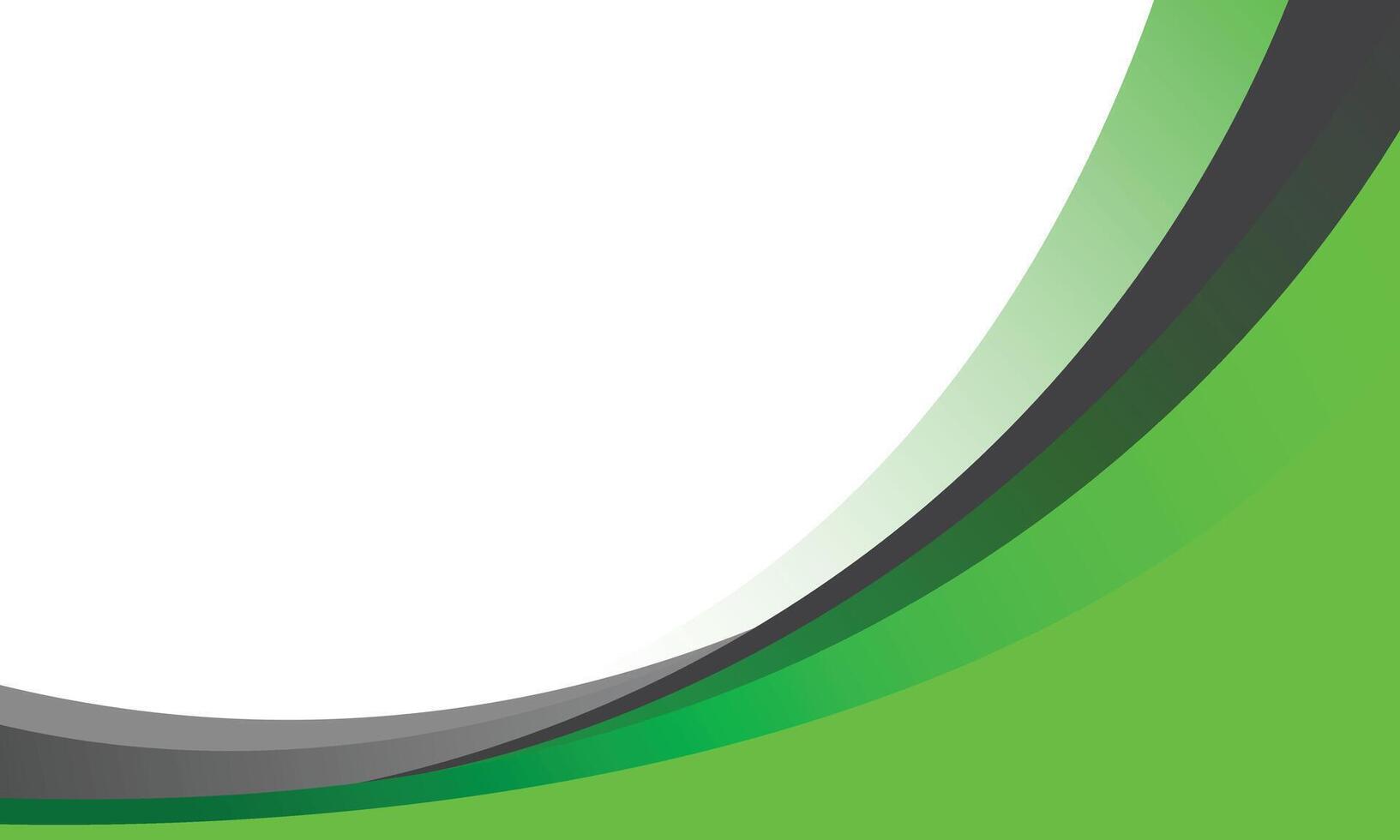 Modern blank background curved green lines vector