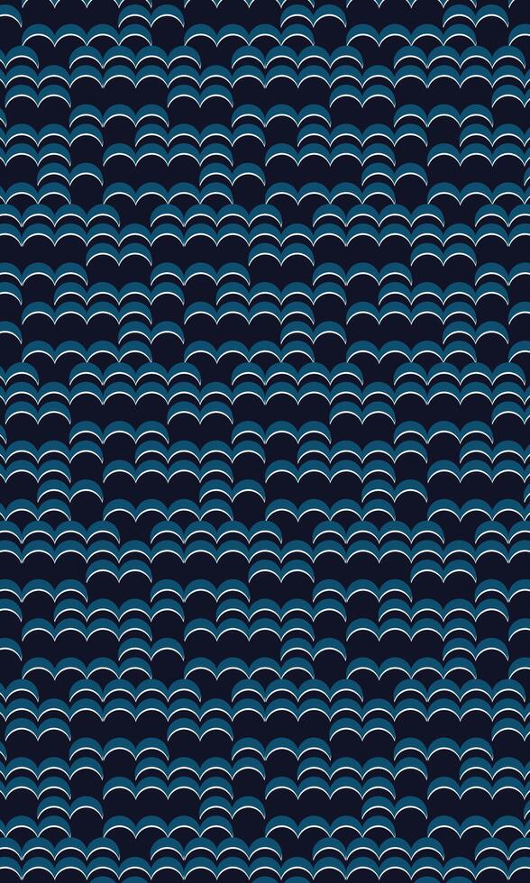 Abstract aesthetic wave curved line pattern blue wallpaper vector