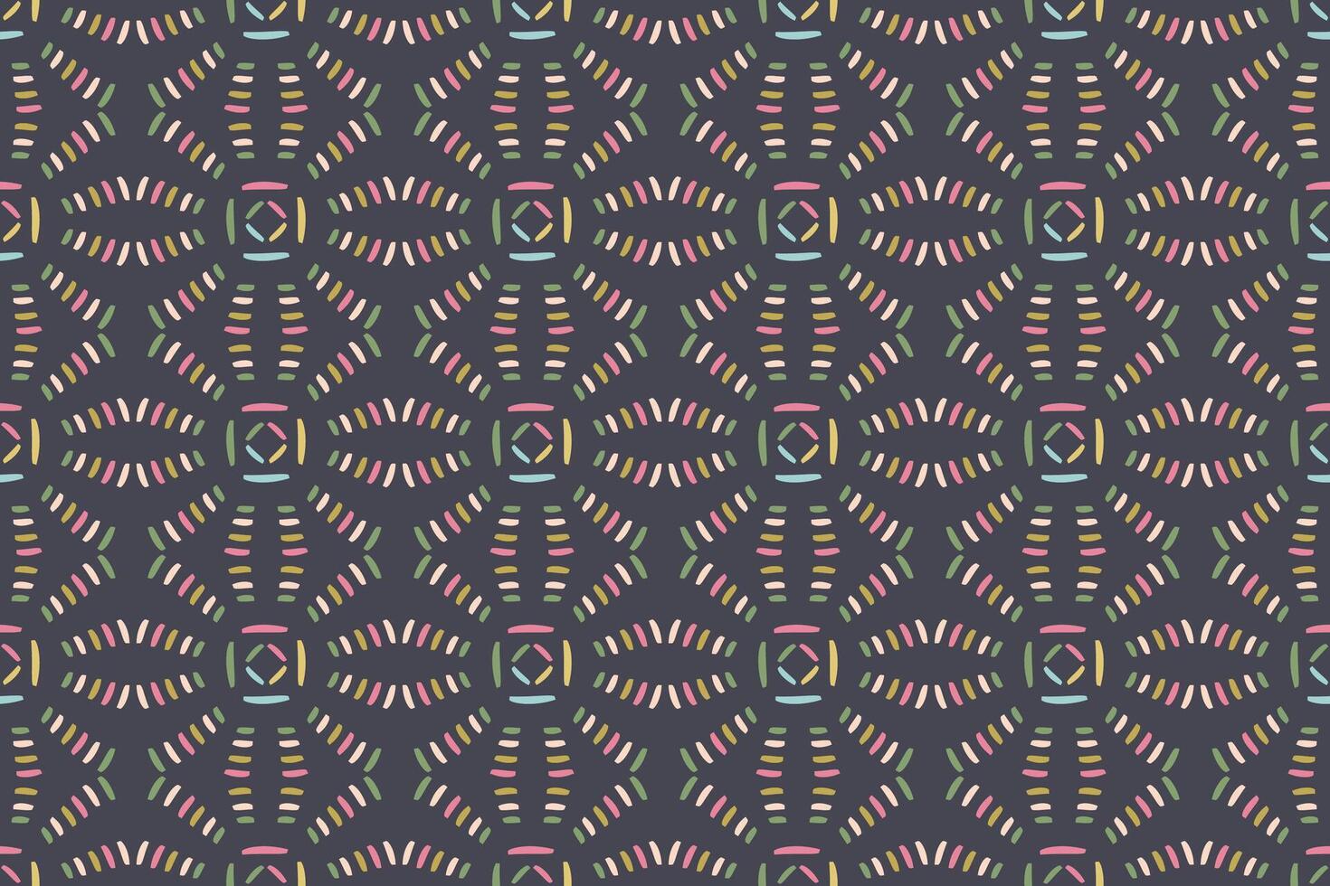 Eastern seamless pattern. Moroccan Texture of various horizontal colour rhombus, geometric shapes. Traditional oriental elements. vector