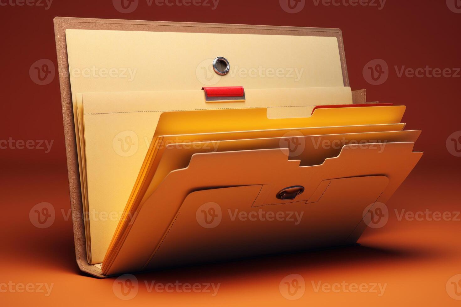 Expanding folder displaying organized files for business administration photo