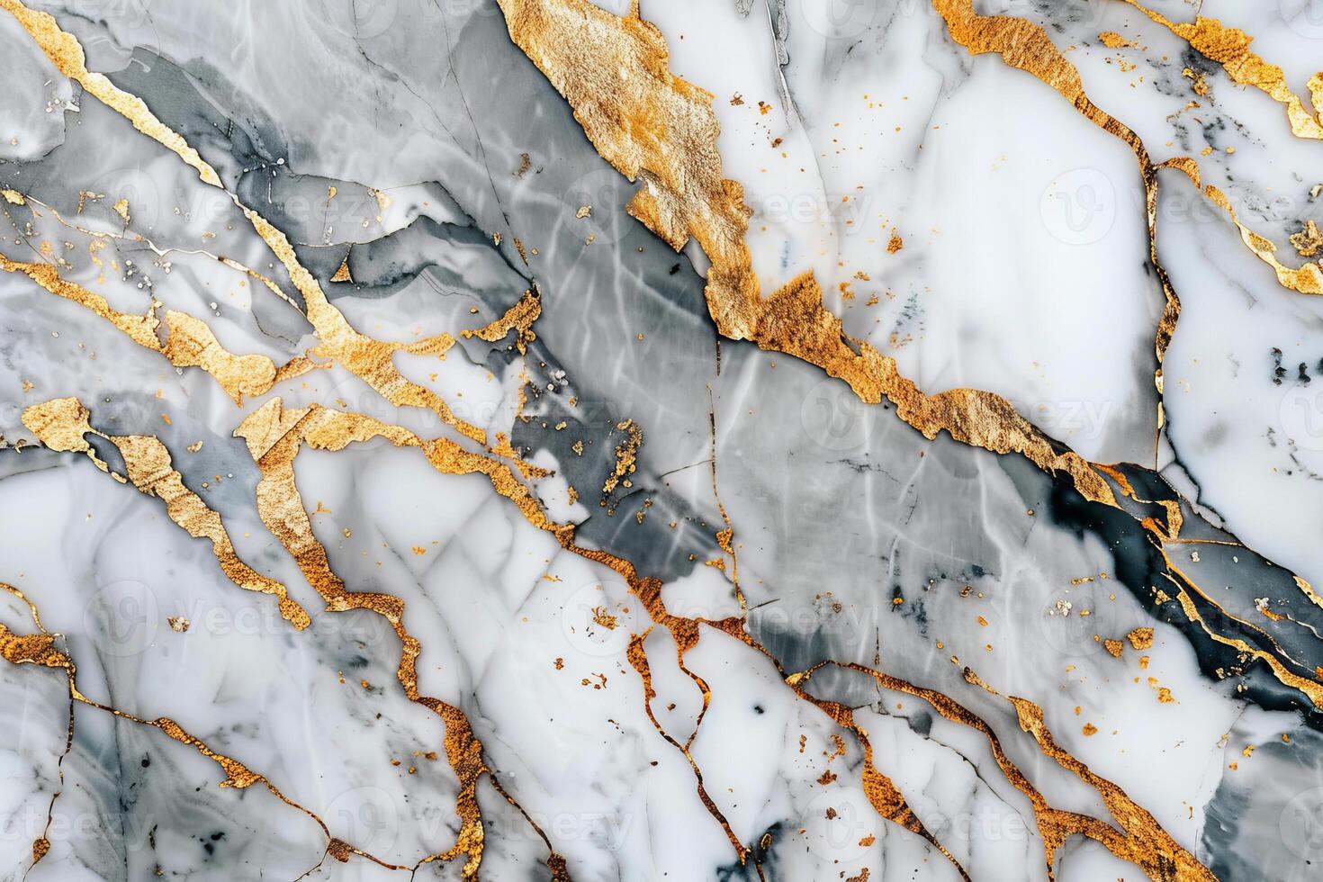 White marble with gold veins creating a luxurious texture photo
