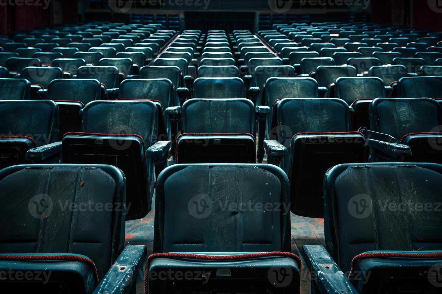 Empty seats filling an auditorium waiting for the audience to arrive photo