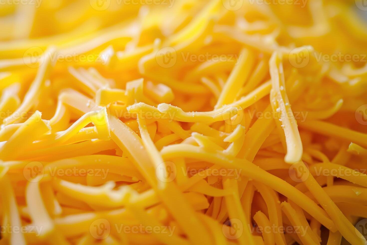 Shredded cheddar cheese forming delicious golden mound photo
