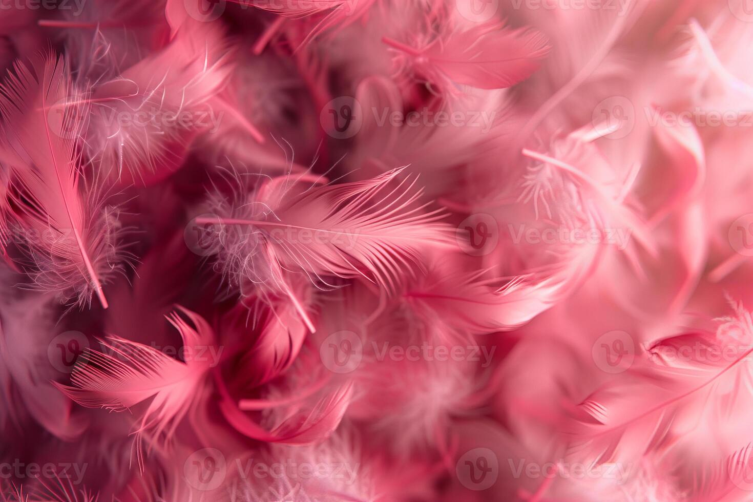 Pink feathers creating soft and delicate background texture photo