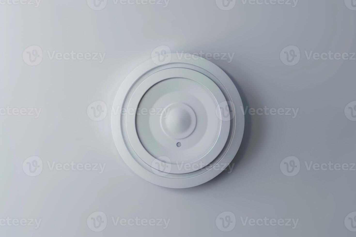 Modern ceiling lamp illuminating empty room with minimalist design photo