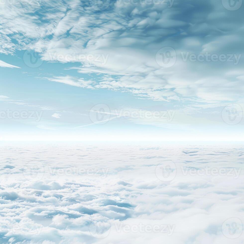 Cloudscape with light blue sky and soft white clouds creating a peaceful atmosphere photo