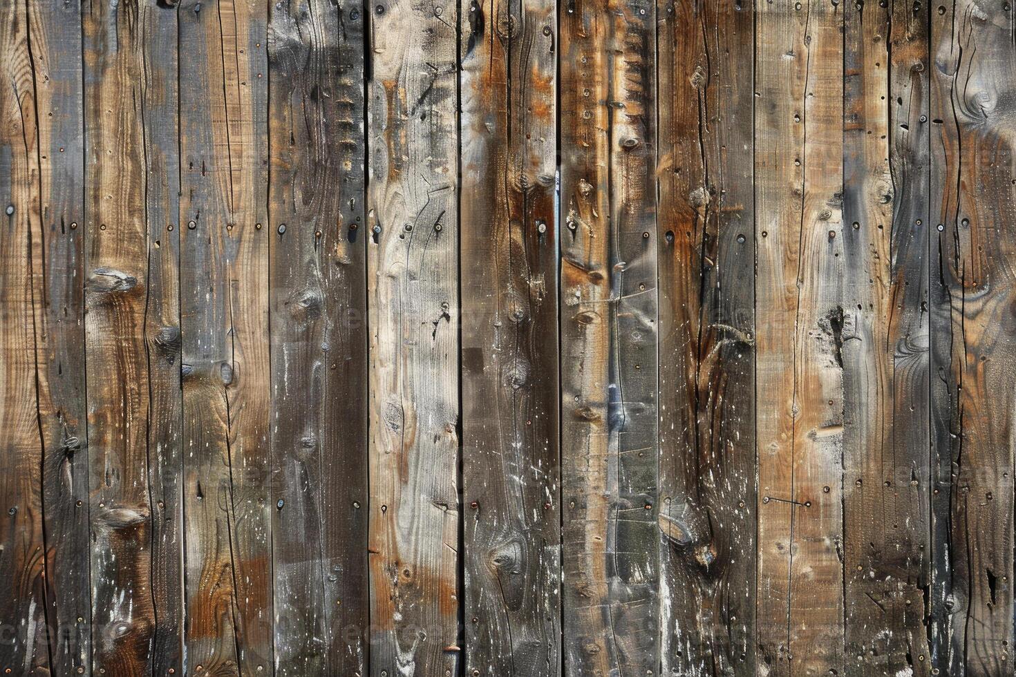 Old weathered wooden planks showing signs of age and wear, creating rustic texture photo