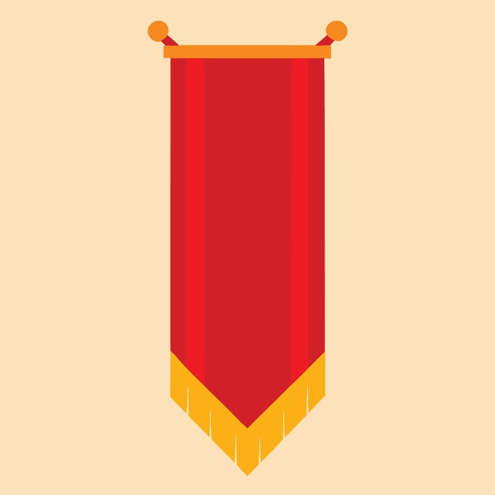 Red and gold medieval banner illustration isolated design vector