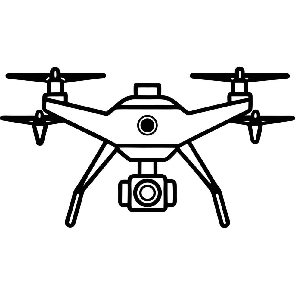 Drone icon outline style design perfect for technology and aviation projects vector