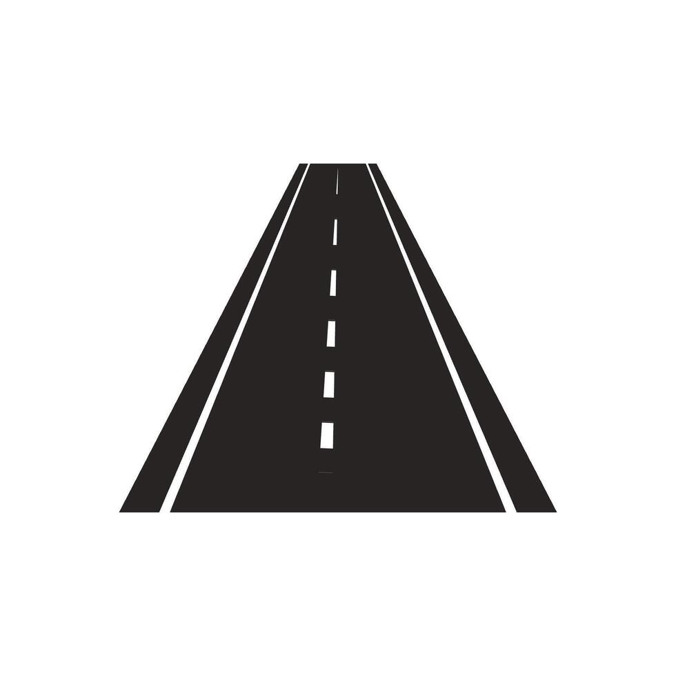 road with white lines. vector