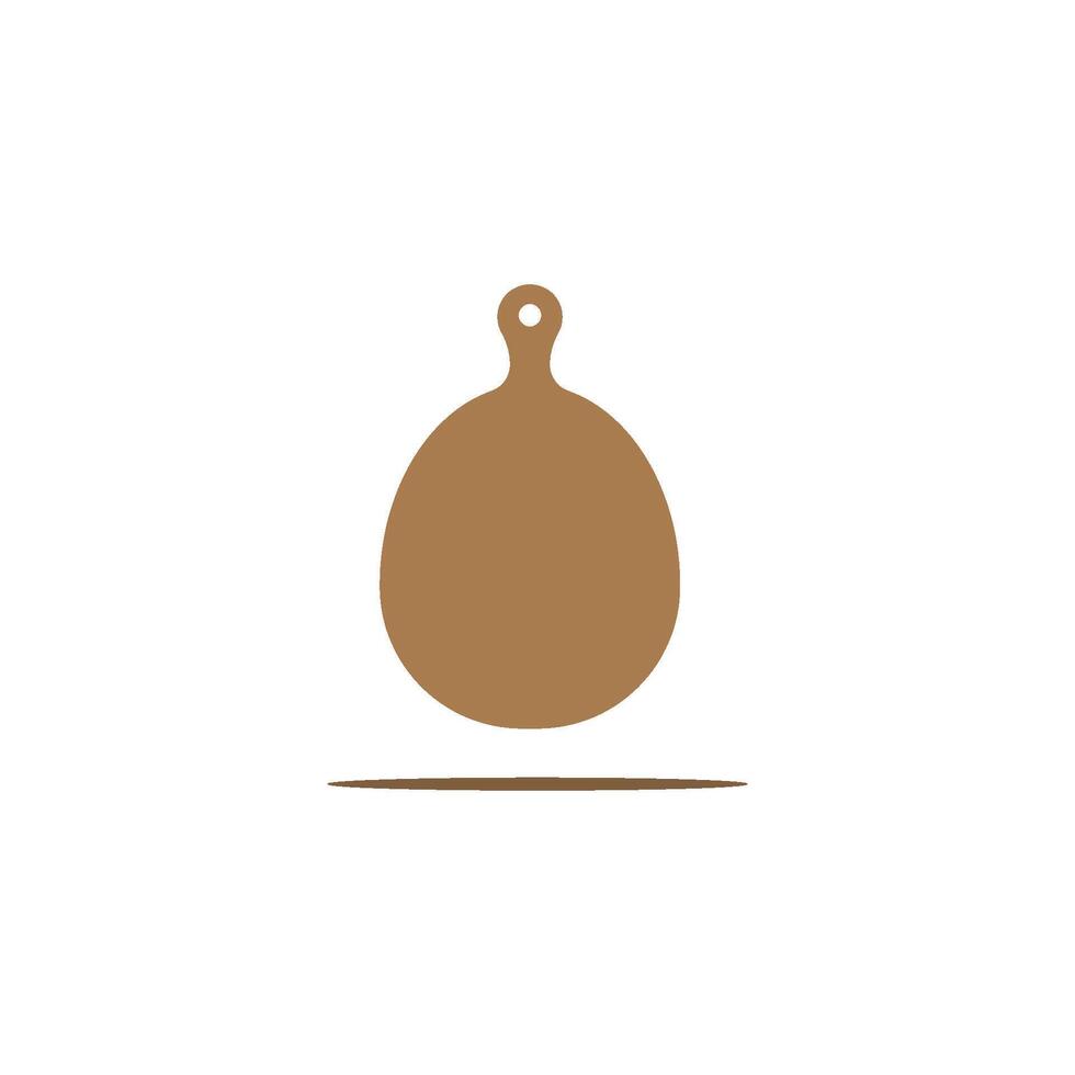 cutting board with a shadow vector