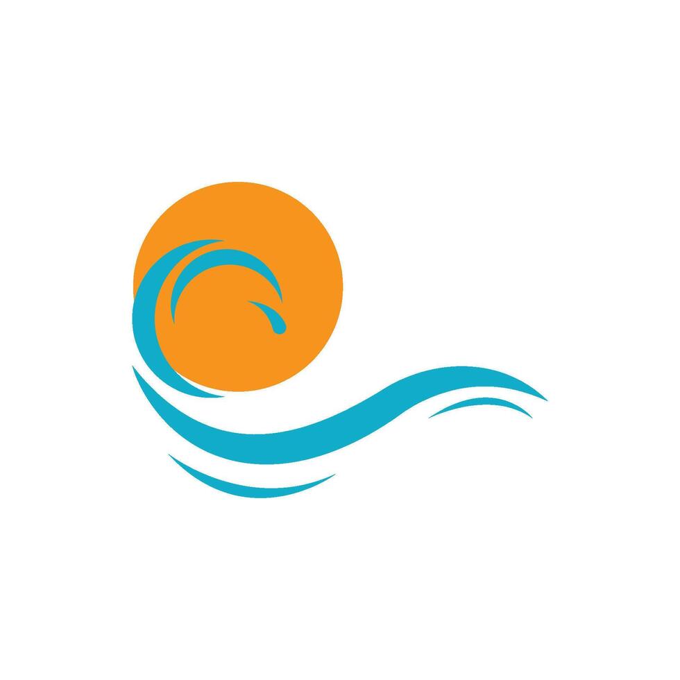 Water wave Logo icon vector