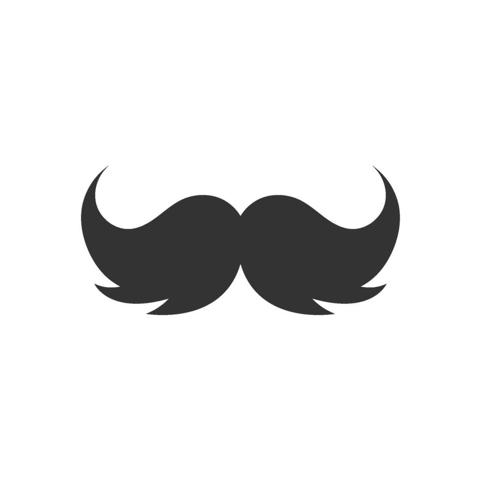 Black mustache icon vector