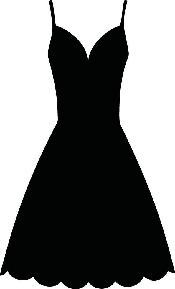Flat A-Line Dress Silhouette for Fashion Designers, Sewing Patterns, and Brand Graphics vector
