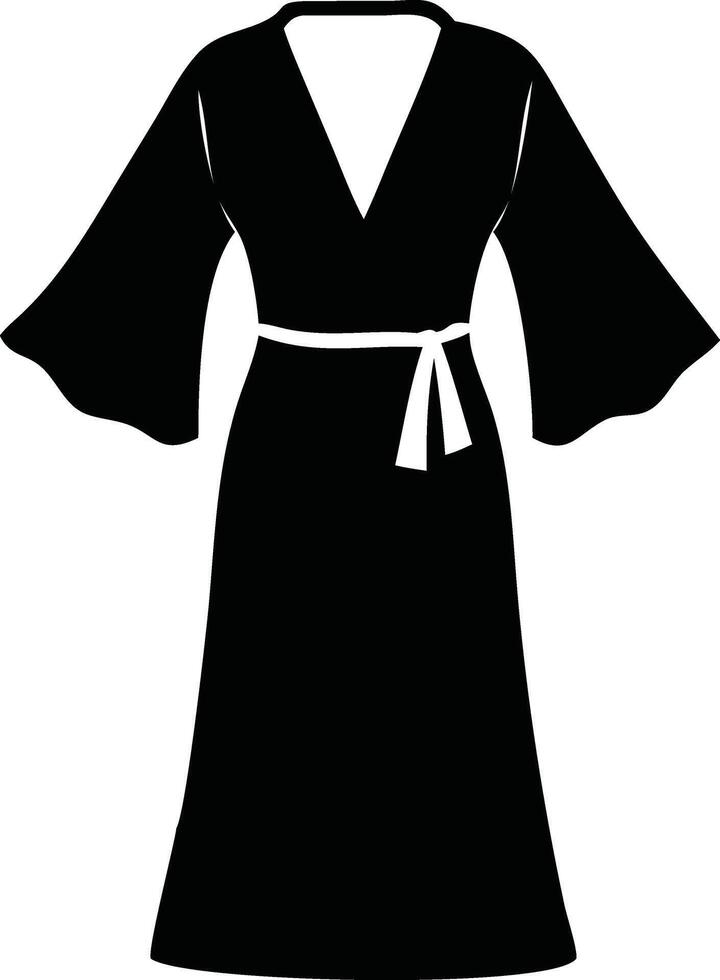 black dress and a black and white blouse showcase classic woman's fashion and style, often seen in business apparel, with a timeless silhouette vector