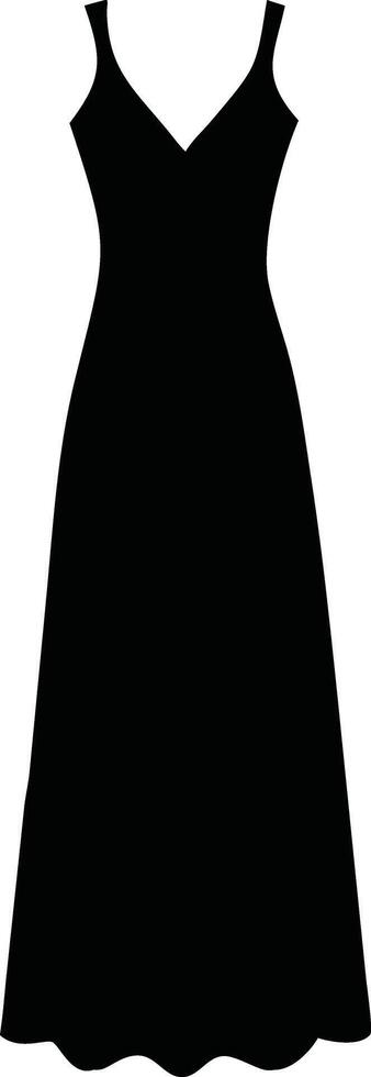 Elegant Sleeveless A Line Dress Silhouette for Fashion Design and Branding Projects vector
