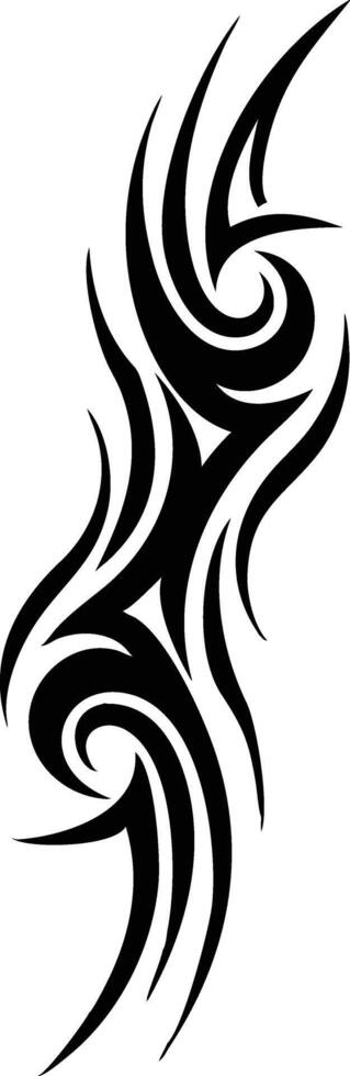 Black illustration of a black and white spiral tattoo design vector