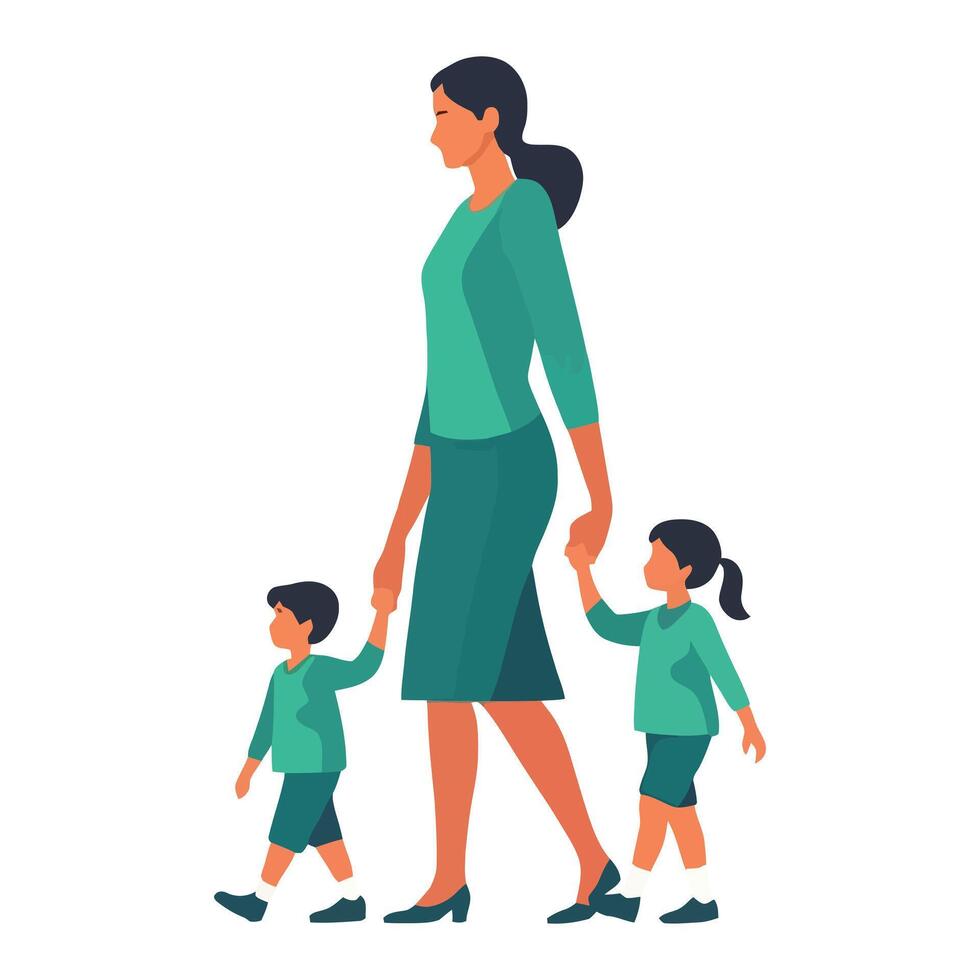 Warm Family Moment Between Mother and Child vector