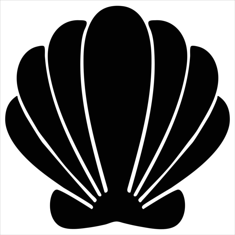 Seashell silhouette icon Illustration vector