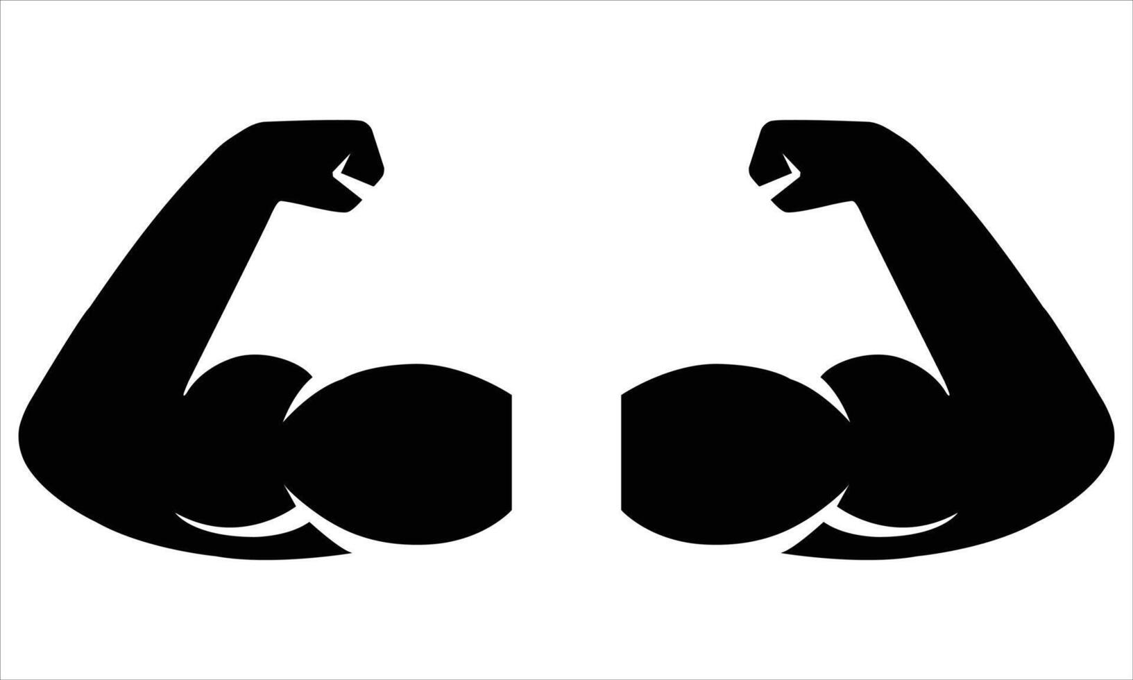 Muscle arm silhouette vector