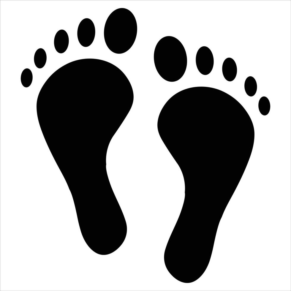 footprint Illustration on white background vector