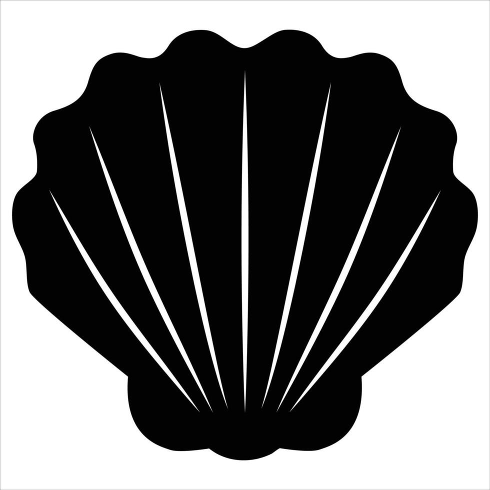Illustration of a seashell on white background vector