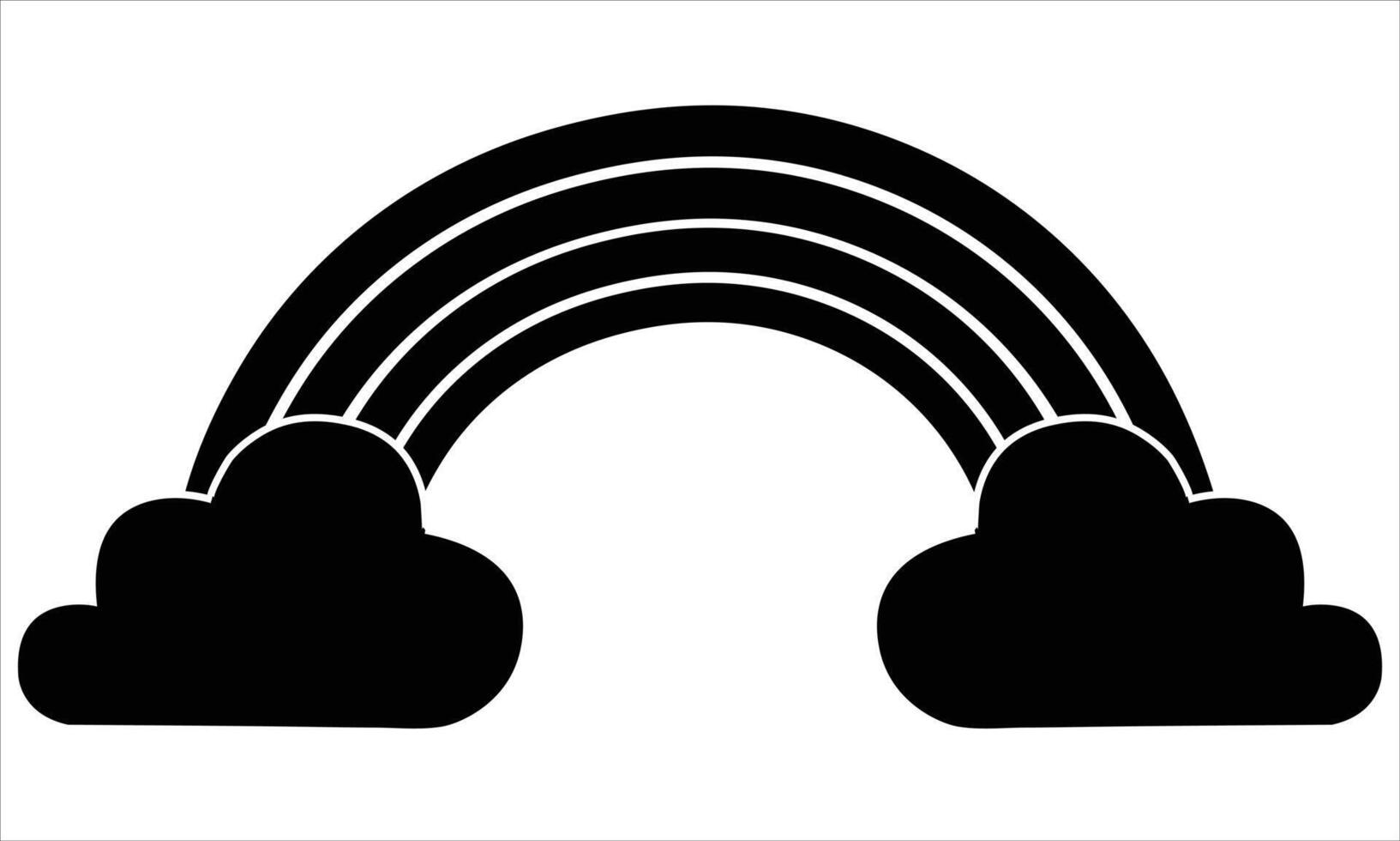 Rainbow Glyph Icon vector