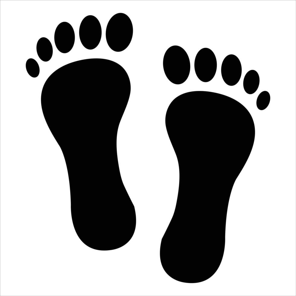 Footprint silhouette icon vector