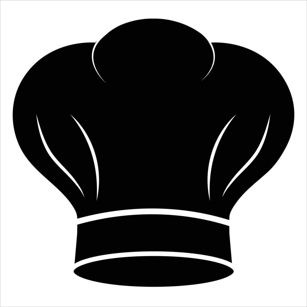 Chef hat silhouette is isolated on a white background vector