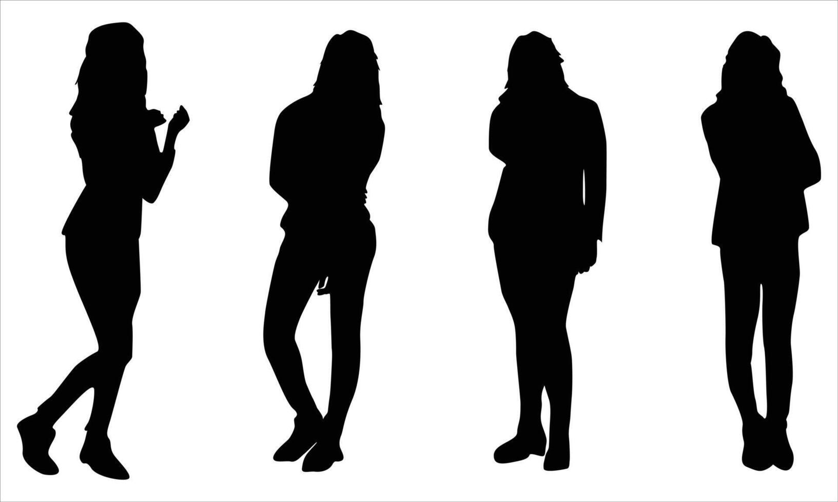 women silhouettes Illustration vector