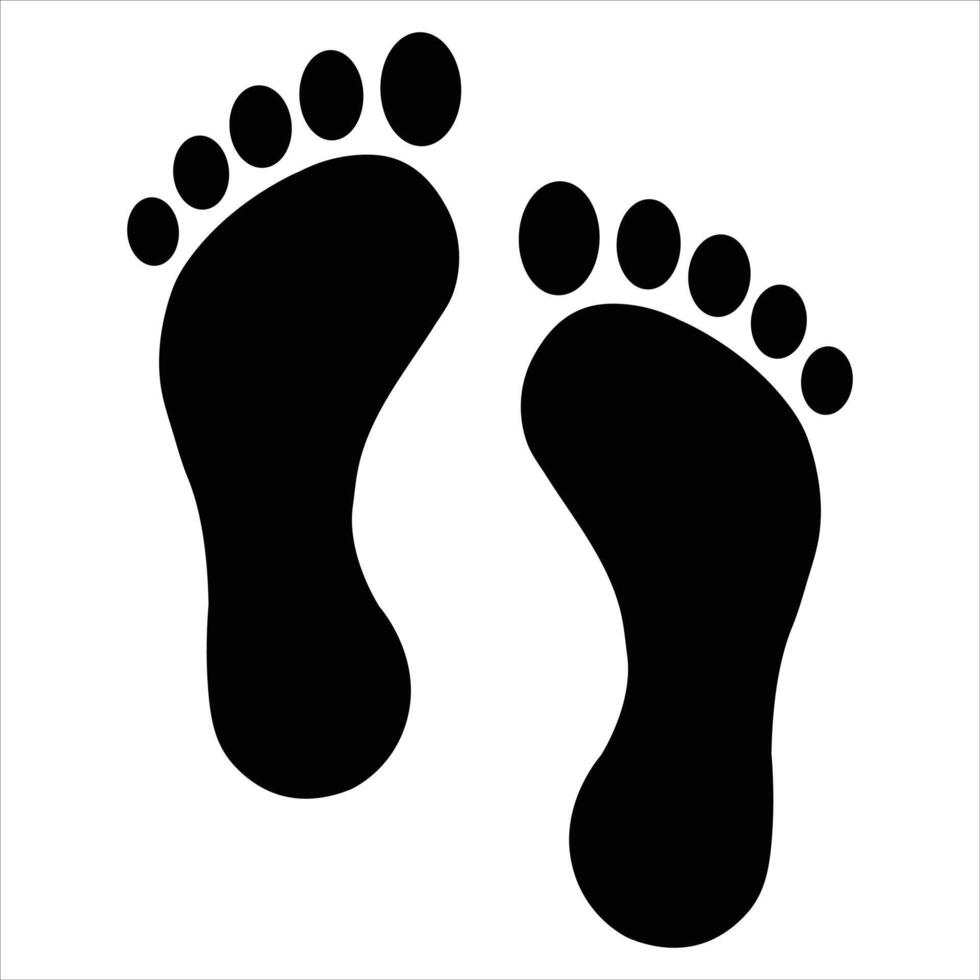 human footprints icon vector