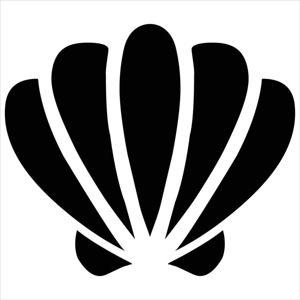 Seashell silhouette icon vector