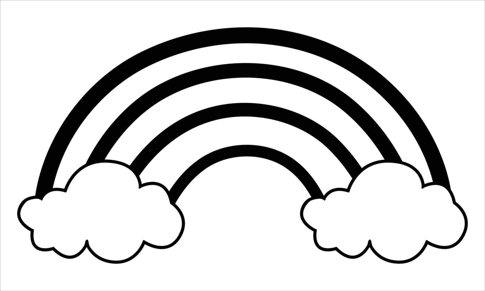 Rainbow Glyph Icon Illustration vector