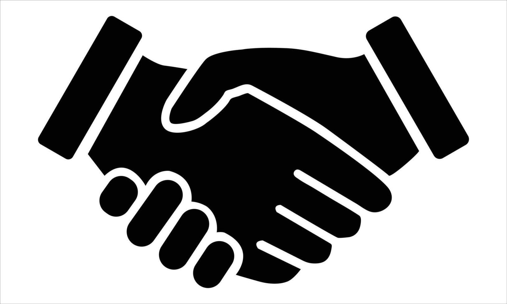 Handshake silhouette Illustration vector