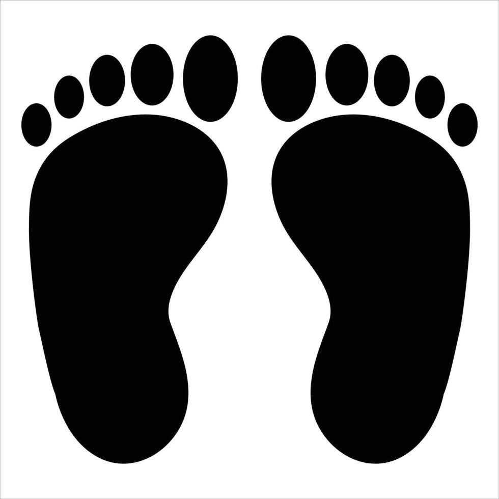 footprint silhouette on white vector
