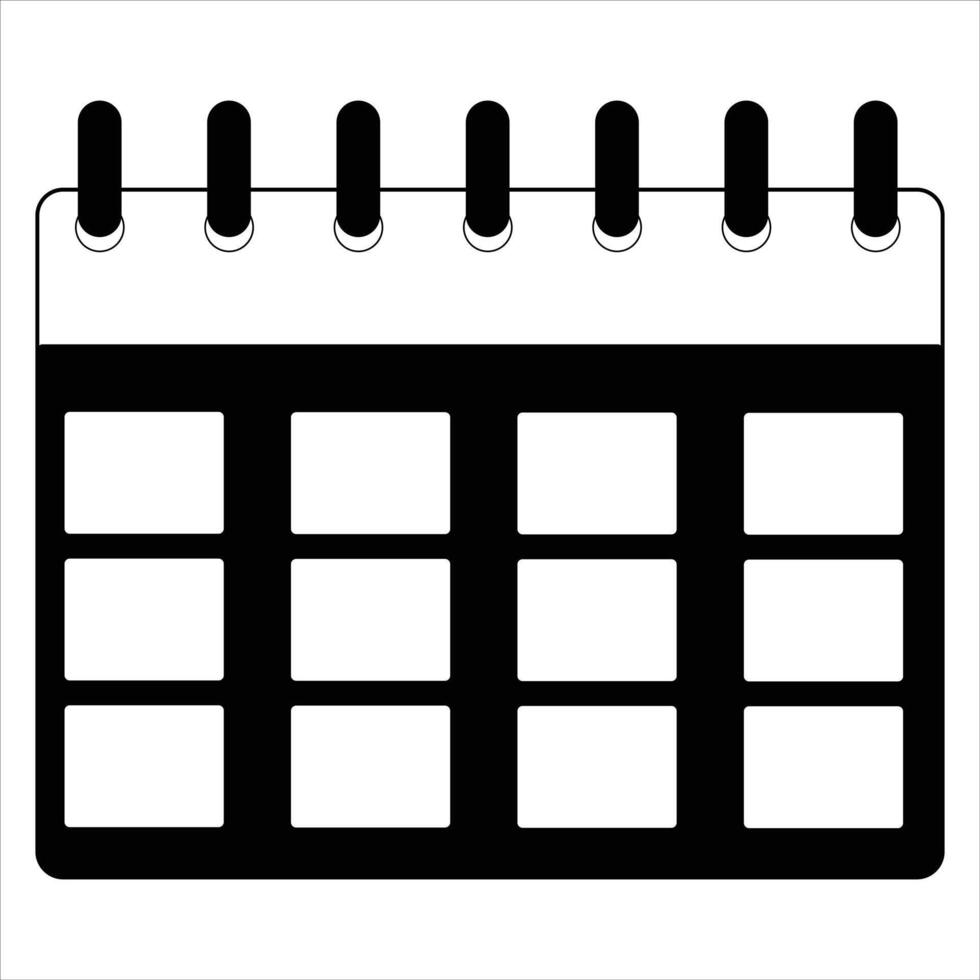 Calendar or appointment schedule flat icon icon vector