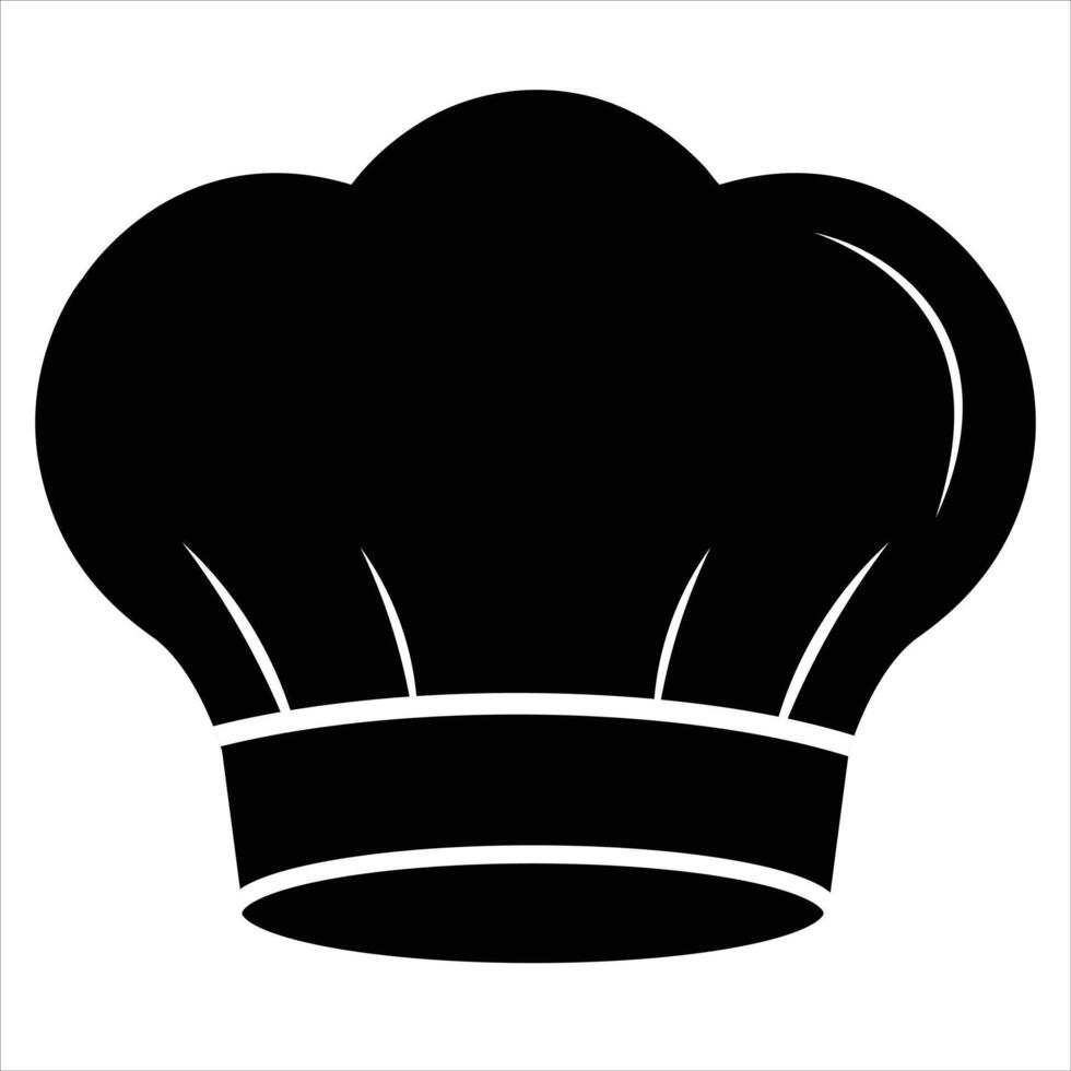 Chef hat silhouette vector