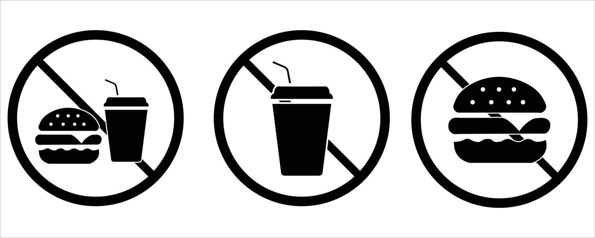 No food no drinks sign vector