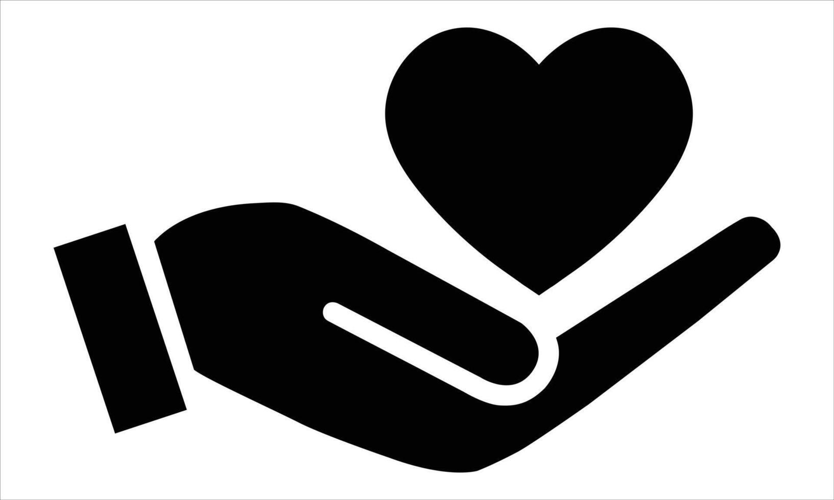 Hand holding heart vector