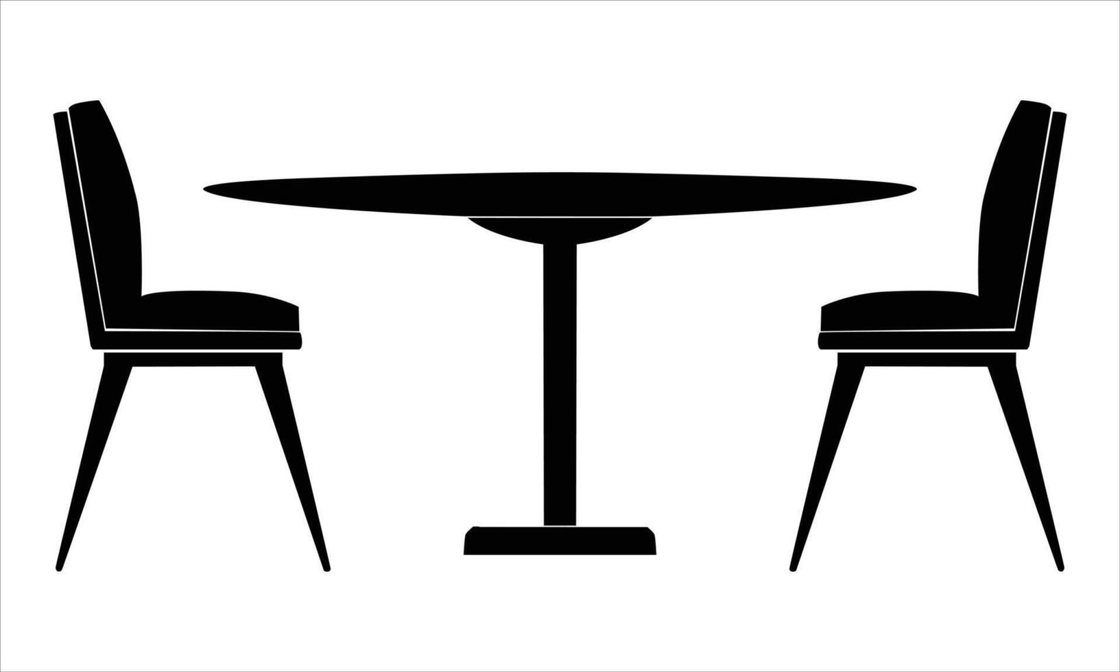 Chair and table Illustration vector