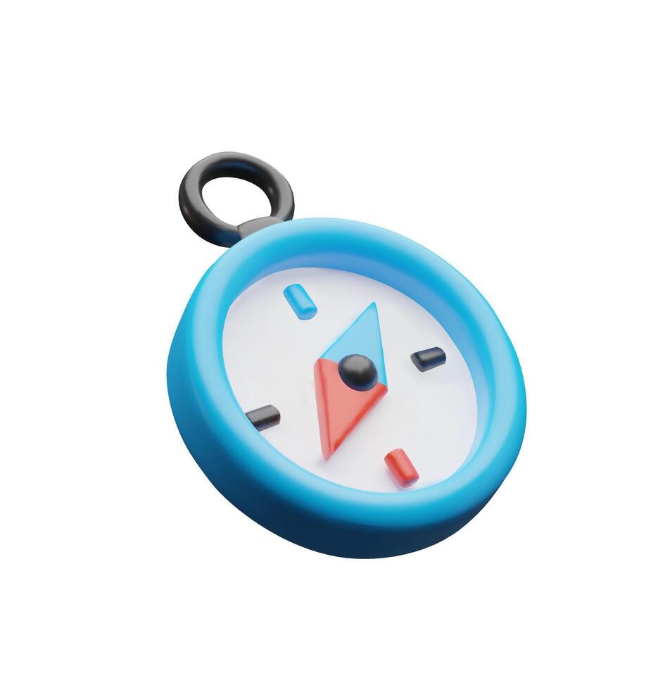3d compass up. Three-dimensional illustration. Direction to the north, south, west or east. Cartography symbol of discovering map. Navigation in sea journey. Exploration world map vector