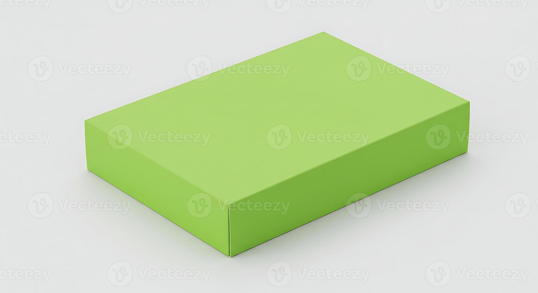 Isolated Light Green Box Mockup for Product Presentation and Branding photo