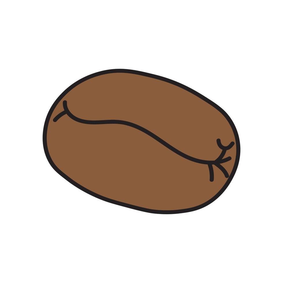 Digital illustration featuring two brown coffee beans with a white background vector
