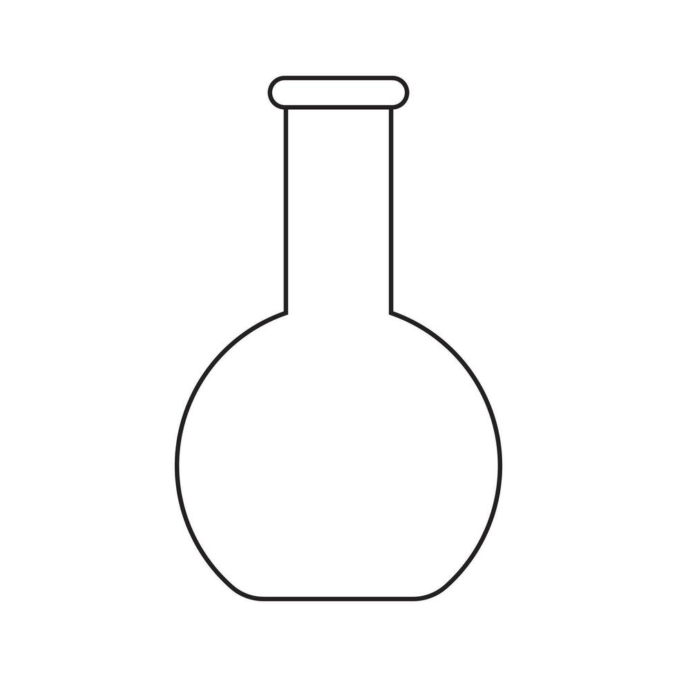 Line Drawing of a Scientific Flask vector