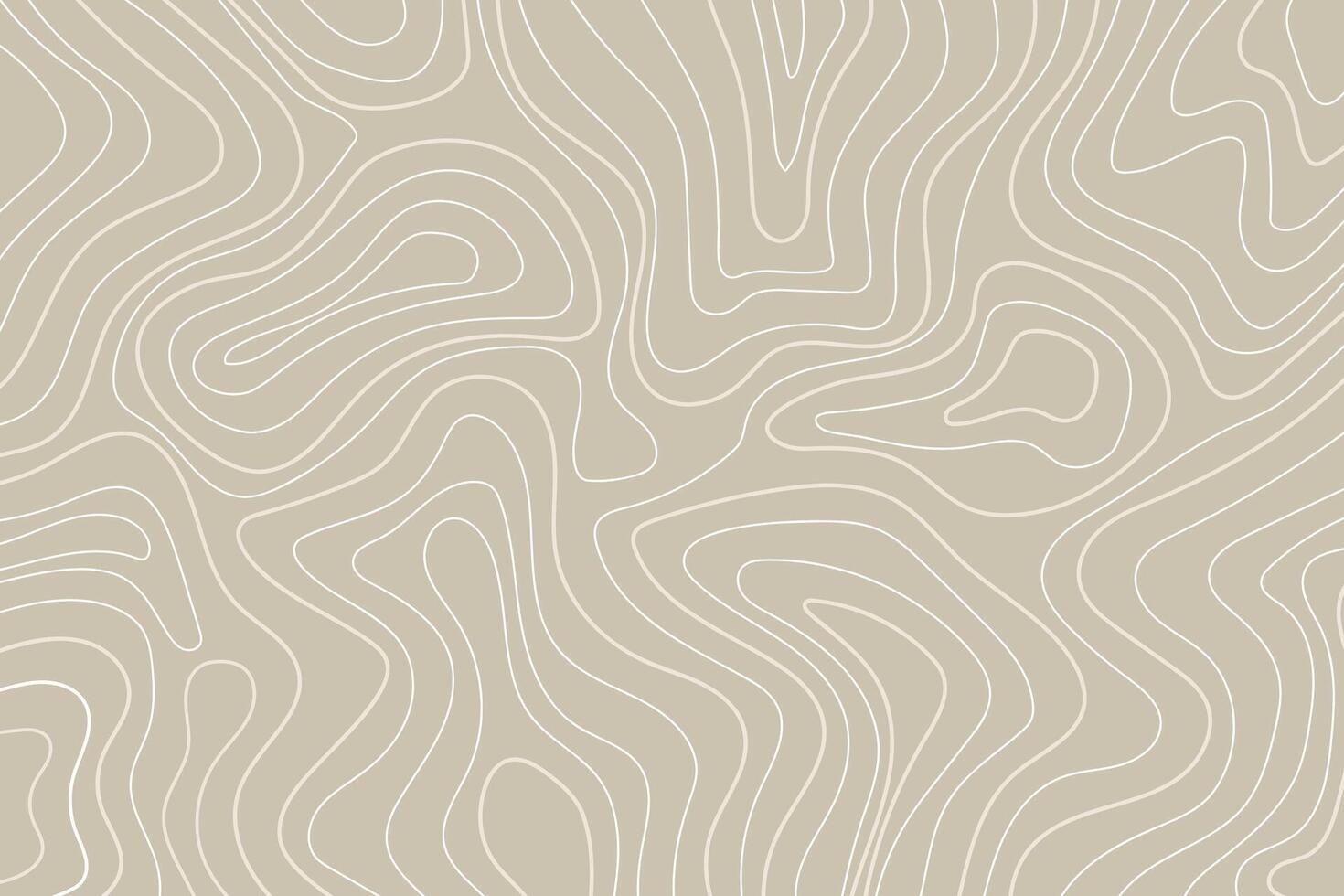 Stylized Topographic Contours in Lines and Brown Drawn. illustration vector